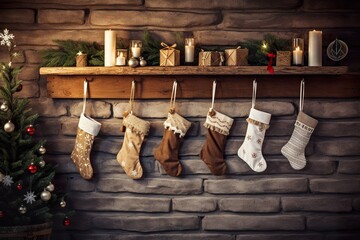 Festive Stockings: Yuletide Cheer Displayed