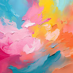 Abstract background with vibrant pastel colors . Colourful art painting texture, multicolored Illustration