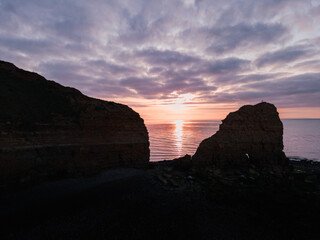 La Pointe du Hoc au coucher du soleil - Normandie
