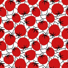 Summer vegetable seamless tomato pattern for wrapping paper and fabrics and linens and kitchen textiles