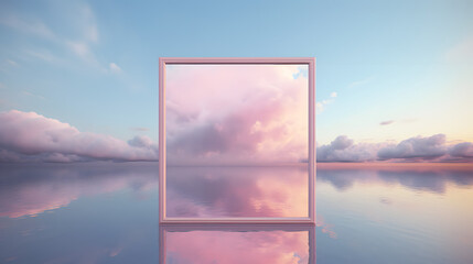 Abstract frame with beautiful view