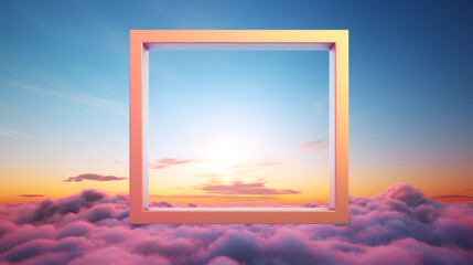 Abstract frame with beautiful view