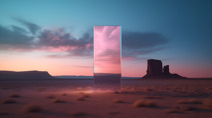monolith in the desert