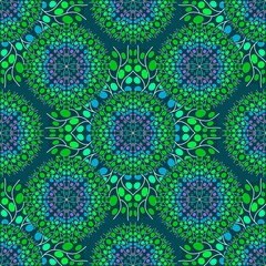 Abstract circle seamless mandala pattern for fabrics and linens and wrapping paper and fashion textiles