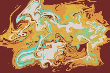 An abstract oil painting background in shades of yellow and brown, where textured strokes intertwine to create a rich and warm visual tapestry