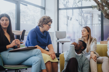 Collaborative Business Team Brainstorming for Better Results in a Modern Office Space