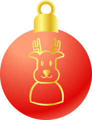 The Christmas Balls  for celebration or Holiday concept.