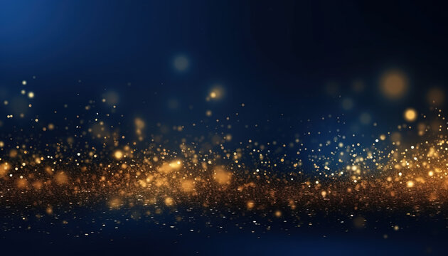 Gold glittering background for banners and as a basis for text and products on the theme of Christmas, celebrations or birthdays. Romantic starry sky illustration
