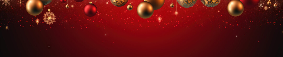 beautiful  christmas balls extra wide banner