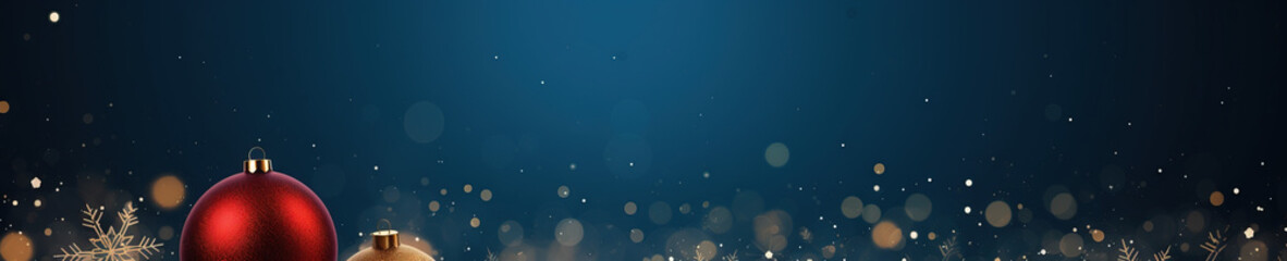 beautiful  christmas balls extra wide banner