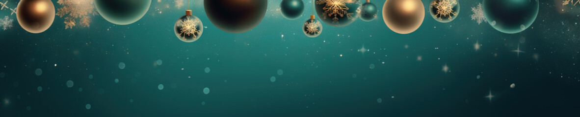 beautiful  christmas balls extra wide banner