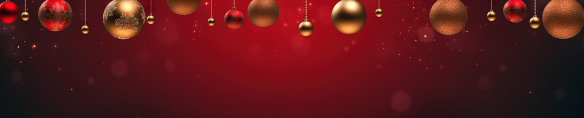 beautiful  christmas balls extra wide banner