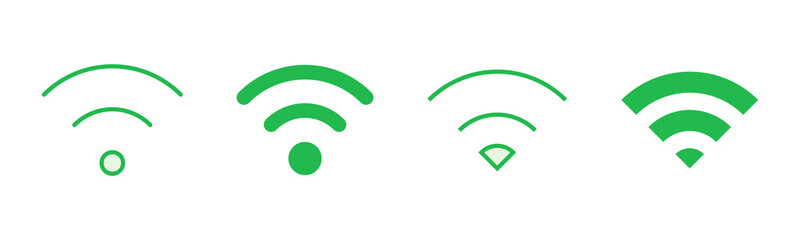 Wifi icon set. signal vector icon. Wireless  icon vector