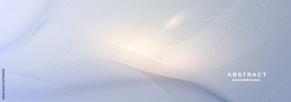 Poster Modern abstract background with flowing particles. Digital future technology concept. vector illustration.