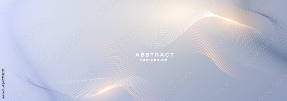 Poster Modern abstract background with flowing particles. Digital future technology concept. vector illustration.