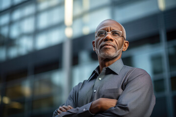 Obraz premium Contemplative Wisdom: Senior Black Man in Wheelchair