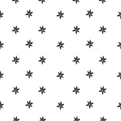 leaves silhouettes seamless pattern. Plant motif with branch silhouettes, decorative brush twigs.  line art