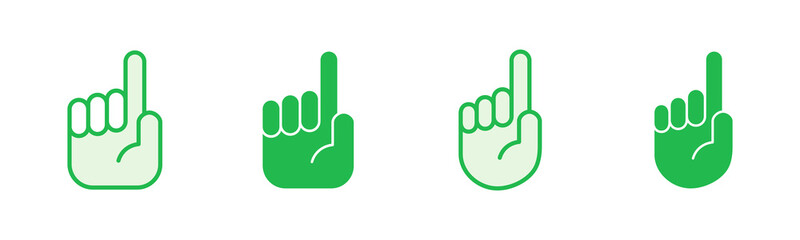 Hand icon set. hand vector icon, palm,click