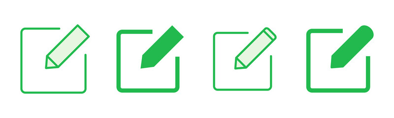Edit icon set. edit document icon. edit text icon. pencil. sign up