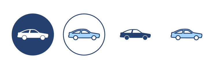 Car icon vector. car sign and symbol. small sedan