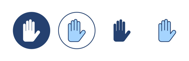Hand icon vector. hand sign and symbol. palm