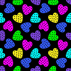 seamless background with hearts