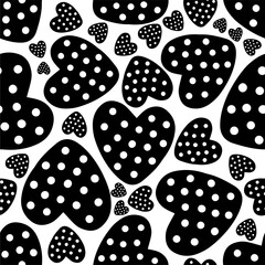 Fototapeta premium seamless background with hearts