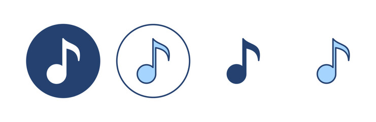 Music icon vector. note music sign and symbol