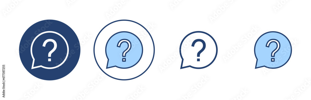 Wall mural Question icon vector. question mark sign and symbol