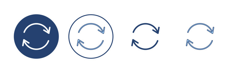 Refresh icon vector. Reload sign and symbol. Update icon.