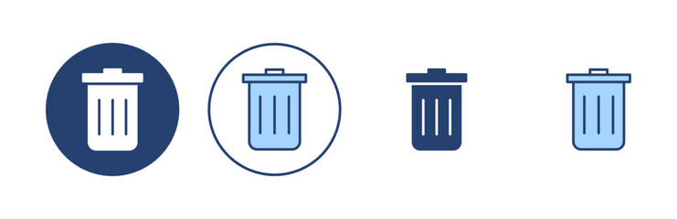 Trash icon vector. trash can icon. delete sign and symbol.