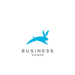 Rabbit Real Estate Logo Negative Space Concept Vector Template. Rabbit Holding Home Symbol vector editable template
