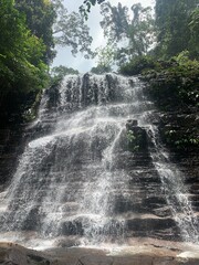waterfall in the mountains