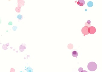 カラフルで可愛らしい水彩テクスチャの背景イラスト・パステルカラー
