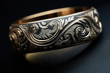 Engraved pattern on a piece of jewelry