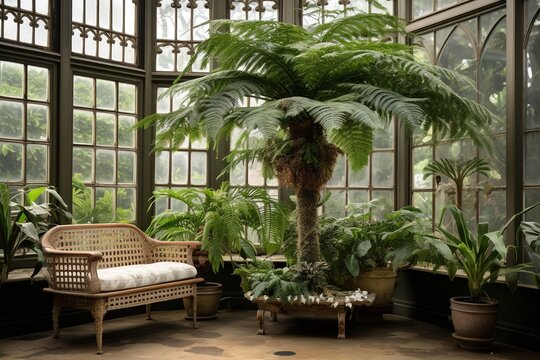 Encephalartos woodii in a conservatory