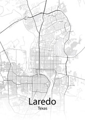 Fototapeta na wymiar Laredo Texas minimalist map