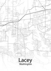 Lacey Washington minimalist map
