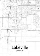 Lakeville Minnesota minimalist map