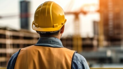 A construction worker or foreman at a construction site