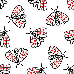 seamless pattern with butterflies