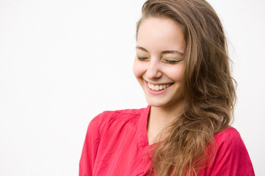 Beautiful friendly young brunette.