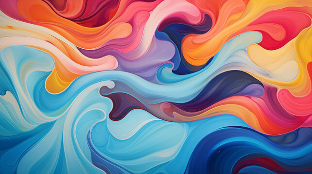Visually stunning abstract wallpaper that conveys a sense of fluid motion and dynamic energy, colorful, vibrant colors