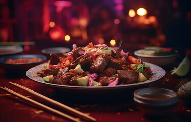 Asian Fusion Harmony: Culinary Delights with Bold Flavors - Scene 2