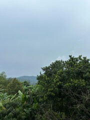 clouds over the mountains