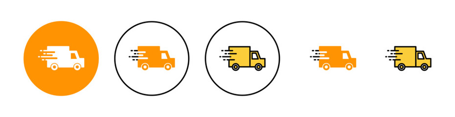 Delivery truck icon set for web and mobile app. Delivery truck sign and symbol. Shipping fast delivery icon