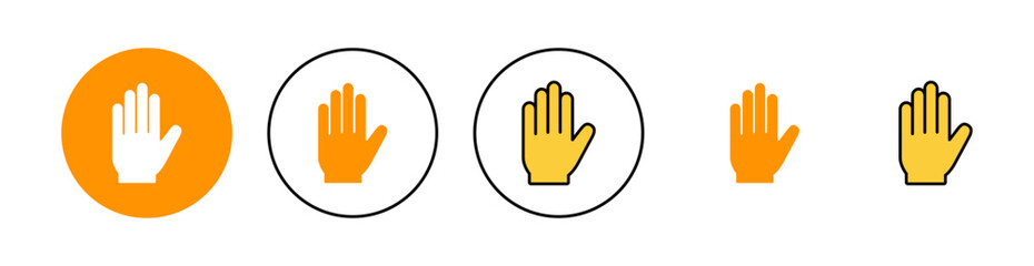 Hand icon set  for web and mobile app. hand sign and symbol. hand gesture