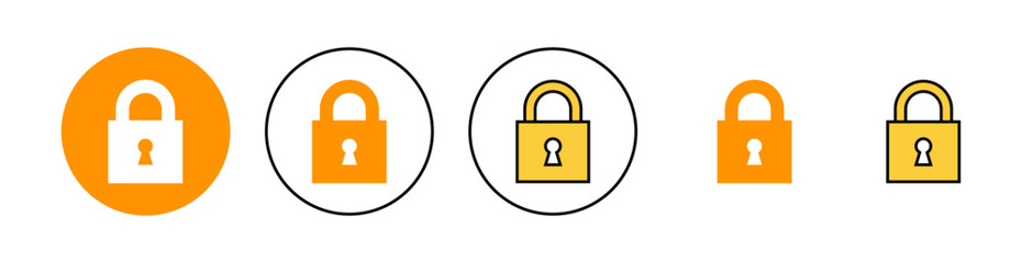 Lock icon set  for web and mobile app. Padlock sign and symbol. Encryption icon. Security symbol