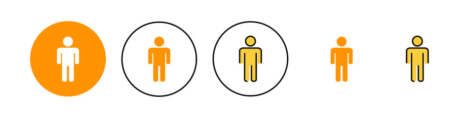 Man icon set  for web and mobile app. male sign and symbol. human symbol