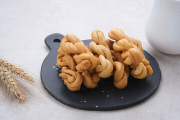 Kue Tambang or Untir untir is a traditional Indonesian cookies made from wheat flour, sugar, eggs
